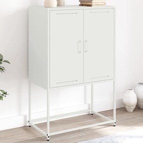 Aparador alto 68,5x38,5x107 cm aço branco