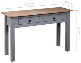 Mesa consola 110x40x72 cm pinho maciço Panama cinzento