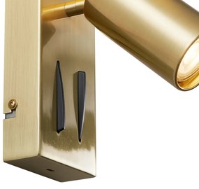 Candeeiro de Parede Moderno Latão 2-Luzes Inclinável - Lesly Moderno