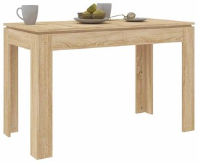 Mesa de jantar 120x60x76 cm contraplacado carvalho sonoma