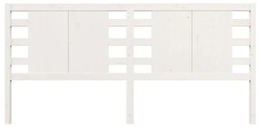 Cabeceira de cama 206x4x100 cm pinho maciço branco