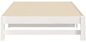 Sofá-cama de puxar 2x(90x200) cm pinho maciço branco