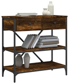 Mesa consola 75x34,5x75 cm derivados de madeira carvalho fumado