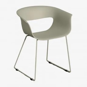 Pack De 2 Cadeiras De Jardim Em Polipropileno E Aço Alanys Verde Sálvia - Sklum