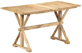 vidaXL Mesa de jantar 118x58x76 cm madeira de mangueira maciça