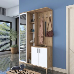 Hall Stand EA109 – Walnut White – 120x198,6x37,5 cm
