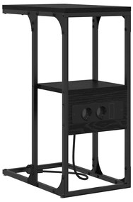 Mesa-de-cabeceira com gaveta Carvalho preto 41.5 x 26 x 60.5 cm