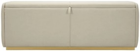 BANCO COM ARMAZENAMENTO 130X45X45 CM CREME E DOURADO