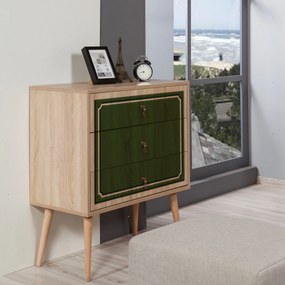Cômoda Trio – Carvalho Sonoma – 80x90x40 cm