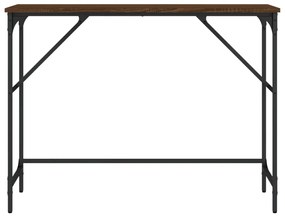 Mesa consola 100x32x75 cm derivados madeira carvalho castanho