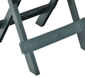 Mesa de jardim dobrável 45x43x50 cm plástico verde