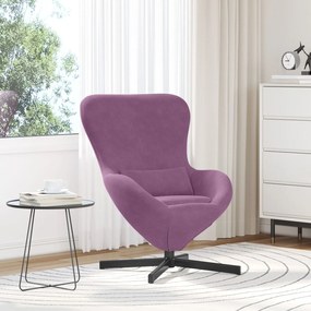 Cadeira Ovo vidaXL Veludo Roxo