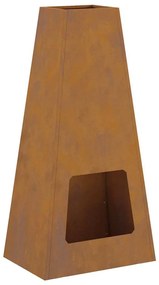 Fogueira vidaXL 50x35x100 cm Aço Envelhecido