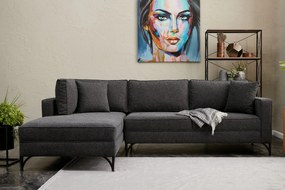 Sofá de Canto Berlin – Antracite – 258x83x181 cm
