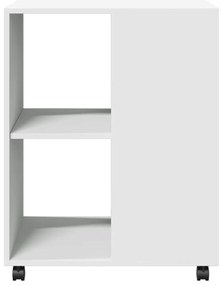 Mesa de apoio c/ rodas 55x60x78 cm derivados de madeira branco