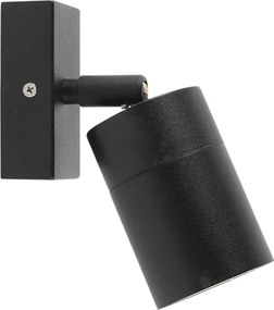 Candeeiro de parede exterior preto ajustável IP44 - Solo