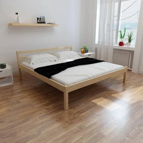 Cama com colchão 180x200 cm madeira de pinho maciça