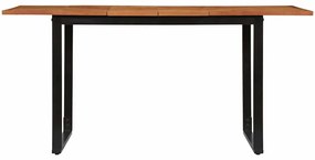 Mesa de jantar 160x80x75 cm Madeira maciça de Acácia