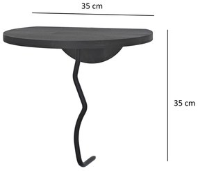 Prateleira Leo – Preto Antracite – 35x35 cm
