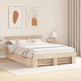 vidaXL Estrutura da Cama com gaveta com cabeceira com armazenamento Castanho 160 x 200 cm