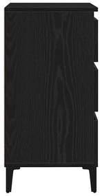 Sideboard vidaXL Preto Carvalho 60x35x70 cm Madeira engenheirada