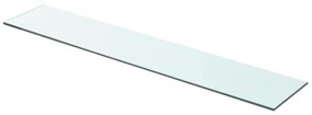 vidaXL Prateleira de vidro 80x15 cm transparente