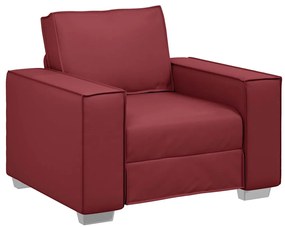 Cadeira Sofa vidaXL Vermelha Vinho 59 cm em Couro Sintético
