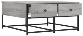 Mesa de centro 80x80x40 cm derivados de madeira cinzento sonoma