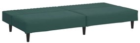 2 pcs conjunto de sofás veludo verde-escuro