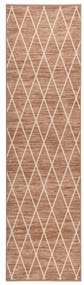 vidaXL Tapete/passadeira 80x400 cm castanho-claro