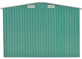 Abrigo de jardim 257x392x181 cm metal verde