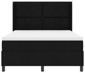 Cama Box com Colchão e LED Preta 160x200 cm, Tecido
