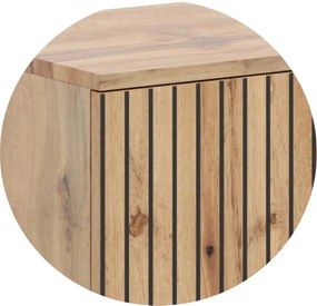 Móvel TV Focus 135 cm - ripas decorativas cor carvalho artesanal