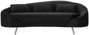 SOFÁ DE 3 LUGARES OSLO COM ALMOFADAS PRETO 185X84X68 CM