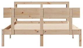 Cama sem colchão 120x190 cm madeira de pinho maciça