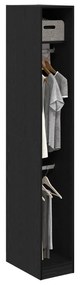 Guarda-roupa vidaXL Carvalho Preto 30x50x200 cm Madeira engenheirada