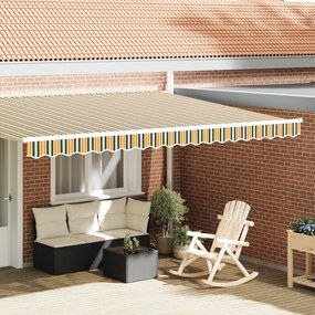 vidaXL Borda de Toldos para Estrutura de 4.5 m Verde e Amarelo 4.3x0.2 m