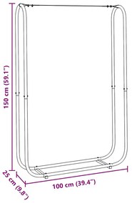 Suporte para lenha 100x25x150 cm aço galvanizado