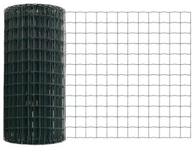 Cerca Euro da com 7 postes pontudos, 0,8 x 10m, em aço galvanizado ver