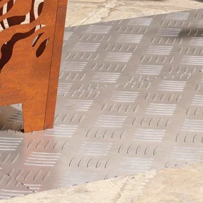 vidaXL Degrau Retangular 4 pcs Prateado 90 x 40 cm Alumínio