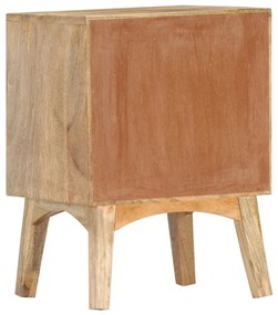 Mesa de cabeceira 40x35x55 cm madeira de mangueira maciça