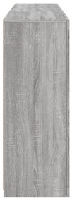 Aparador com luzes LED 162x37x100 cm cinzento sonoma