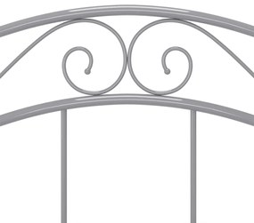 Estrutura de cama 90x200 cm metal cinzento