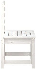 Cadeiras de jardim 2 pcs 50x48x91,5 cm pinho maciço branco