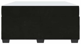 Estrutura de cama com colchão Outros Preto 160 x 200 cm Veludo