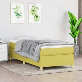 Estrutura de cama com molas 90x200 cm tecido verde