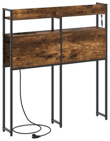Cabeceira de armazenamento Carvalho fumê 80 cm