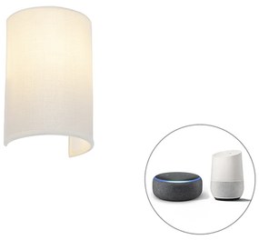 LED Candeeiro de parede inteligente branco incl. Wifi A60 - Simple Drum Jute Moderno