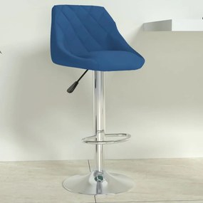vidaXL Banco de bar veludo azul