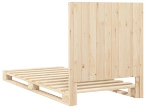 Estrutura de cama com cabeceira 90x200 cm pinho maciço